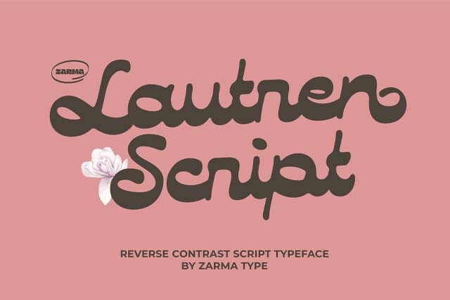 Lautren | Reverse Contrast Script
