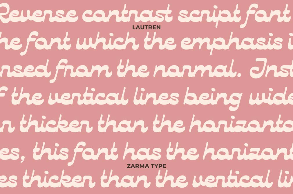Lautren | Reverse Contrast Script