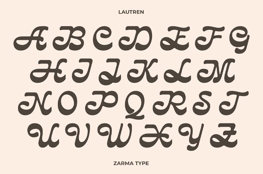 Lautren | Reverse Contrast Script