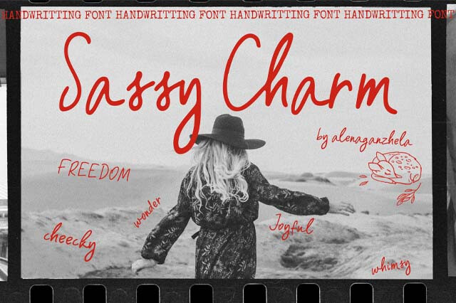 Download SASSY CHARM — Handwriting Font