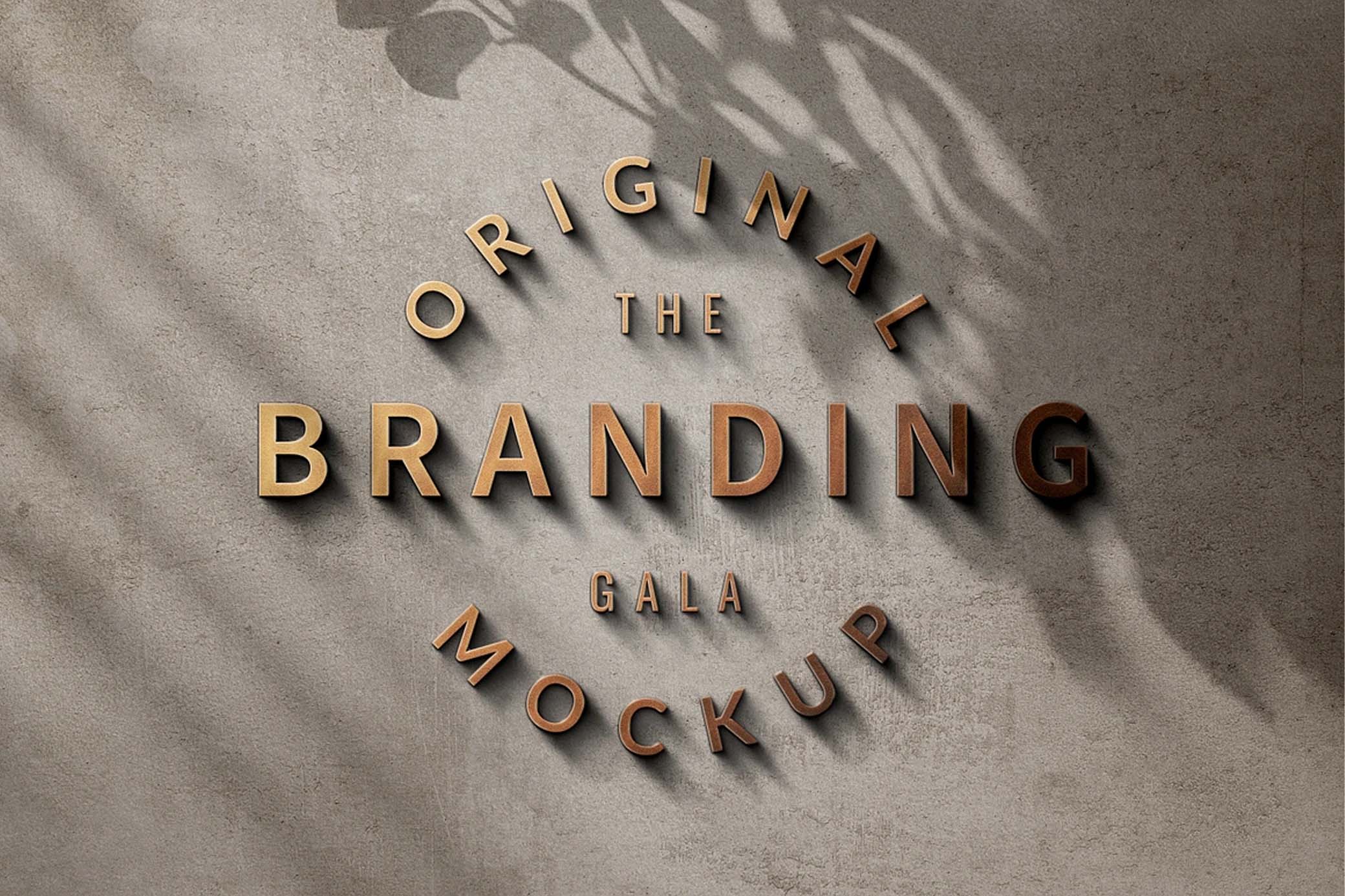 Wooden Lettering Logo Mockup