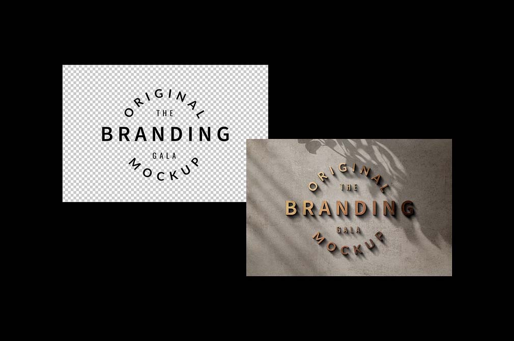 Wooden Lettering Logo Mockup