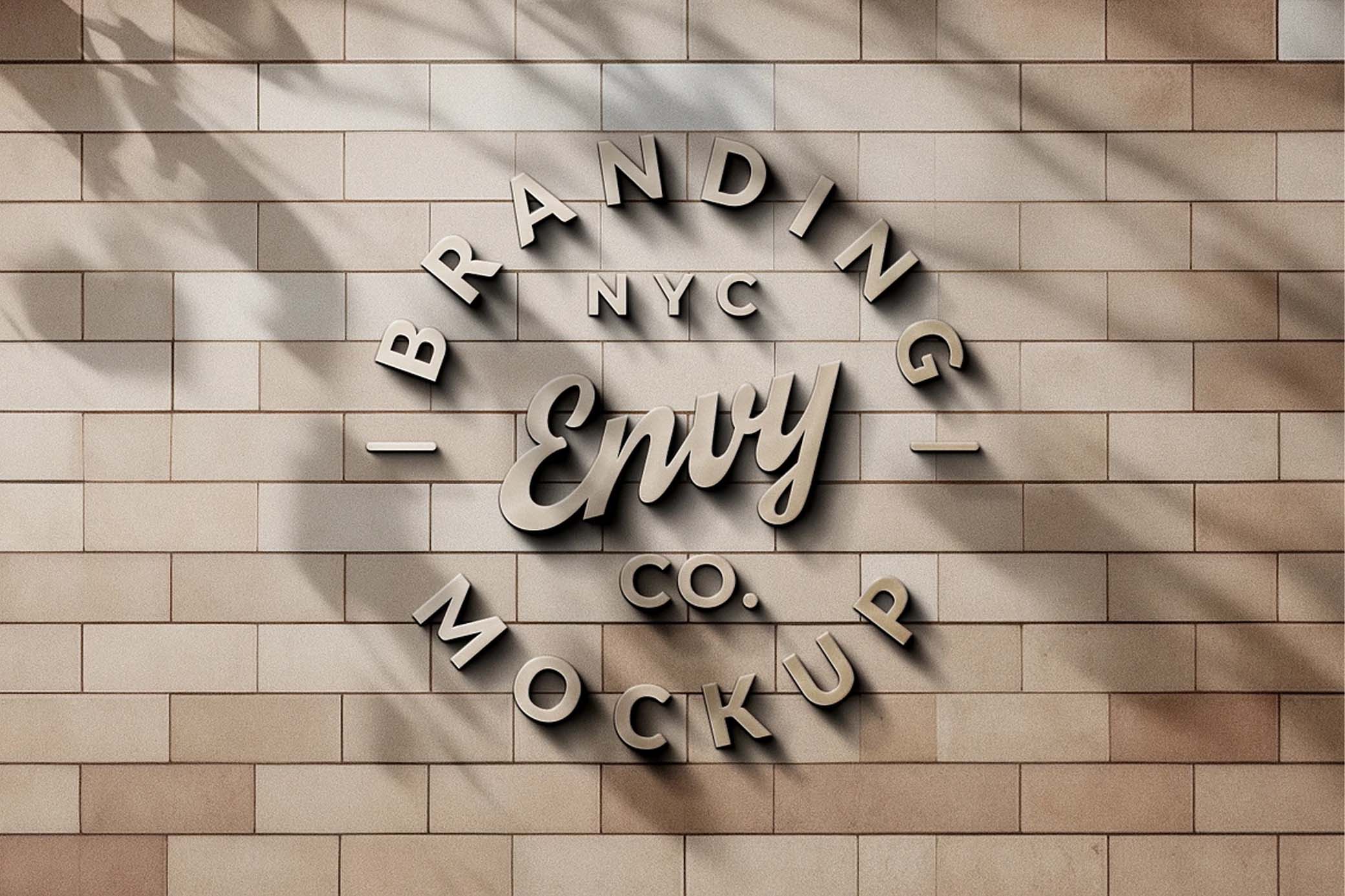 Wood Planks Logo Mockup