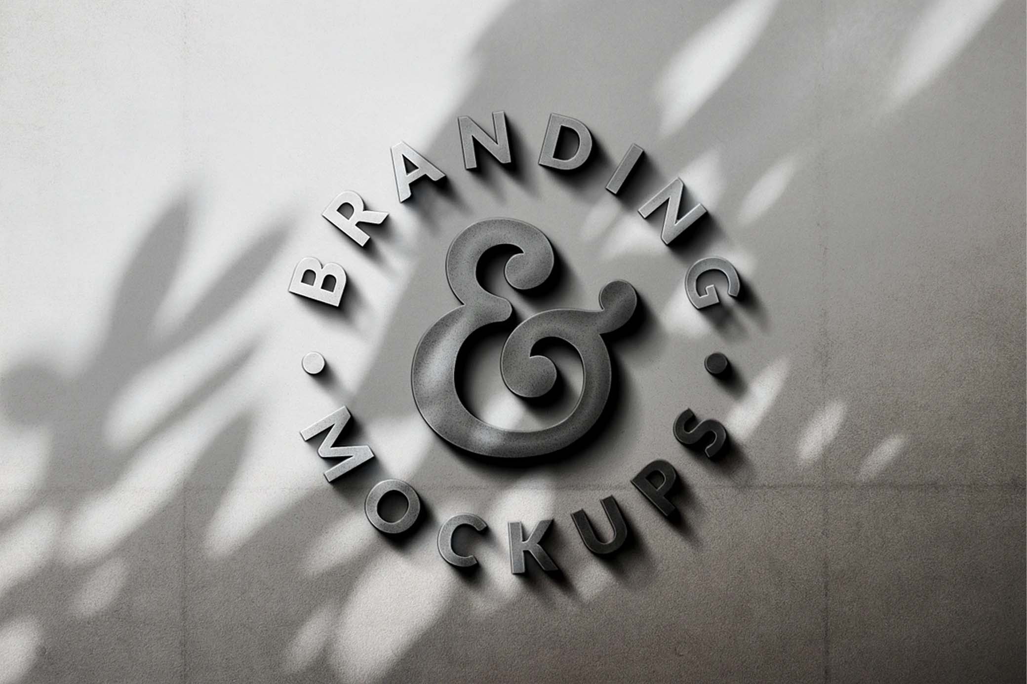 Gritty Concrete Logo Mockup