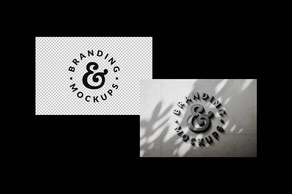 Gritty Concrete Logo Mockup