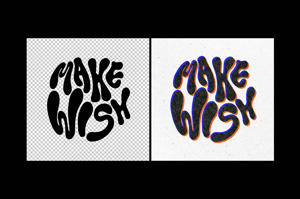 Overprint Grunge Text & Logo Effect