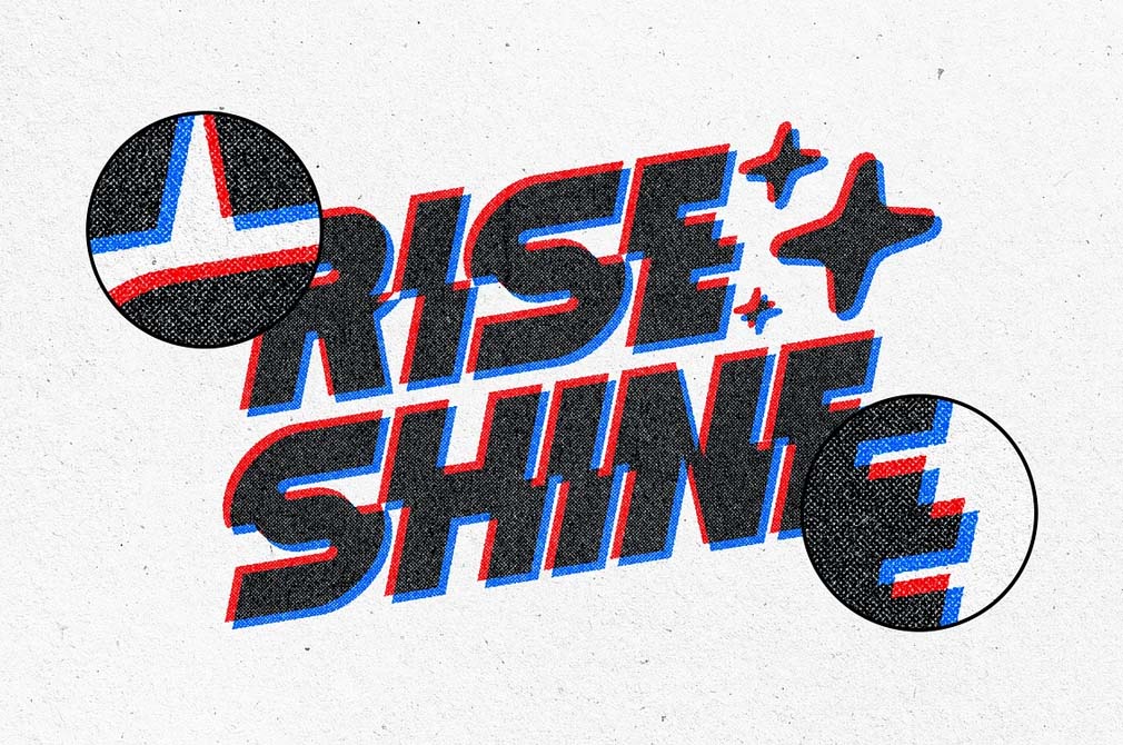 Overprint Grunge Text & Logo Effect