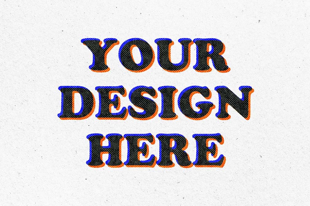 Overprint Grunge Text & Logo Effect