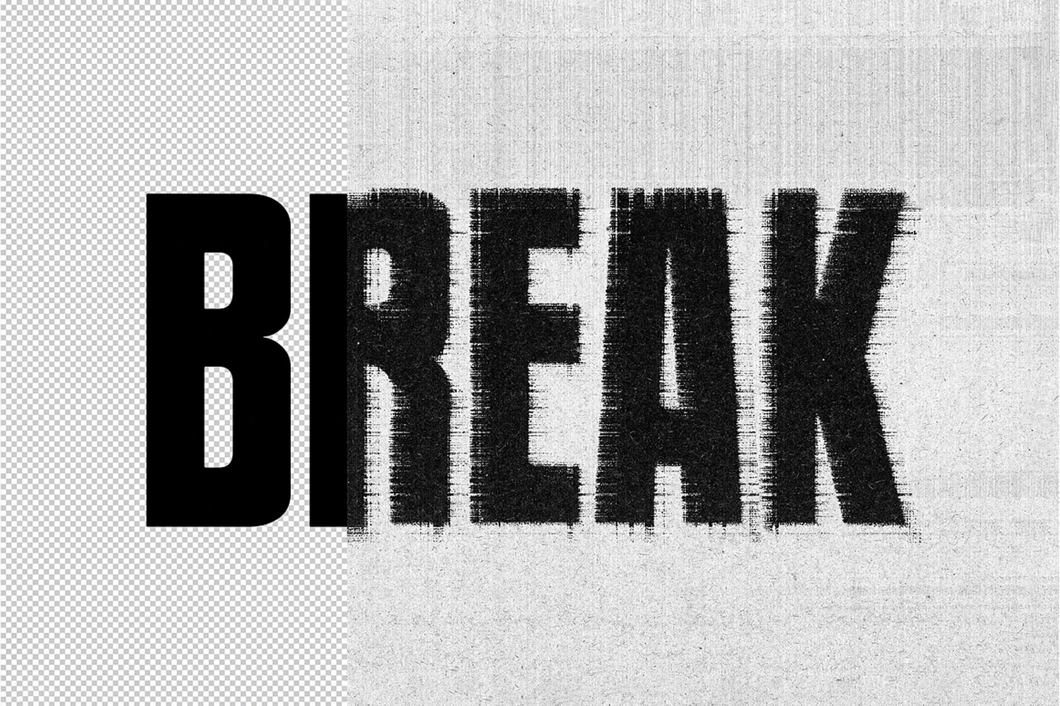 Distort Scan Text & Logo Effect