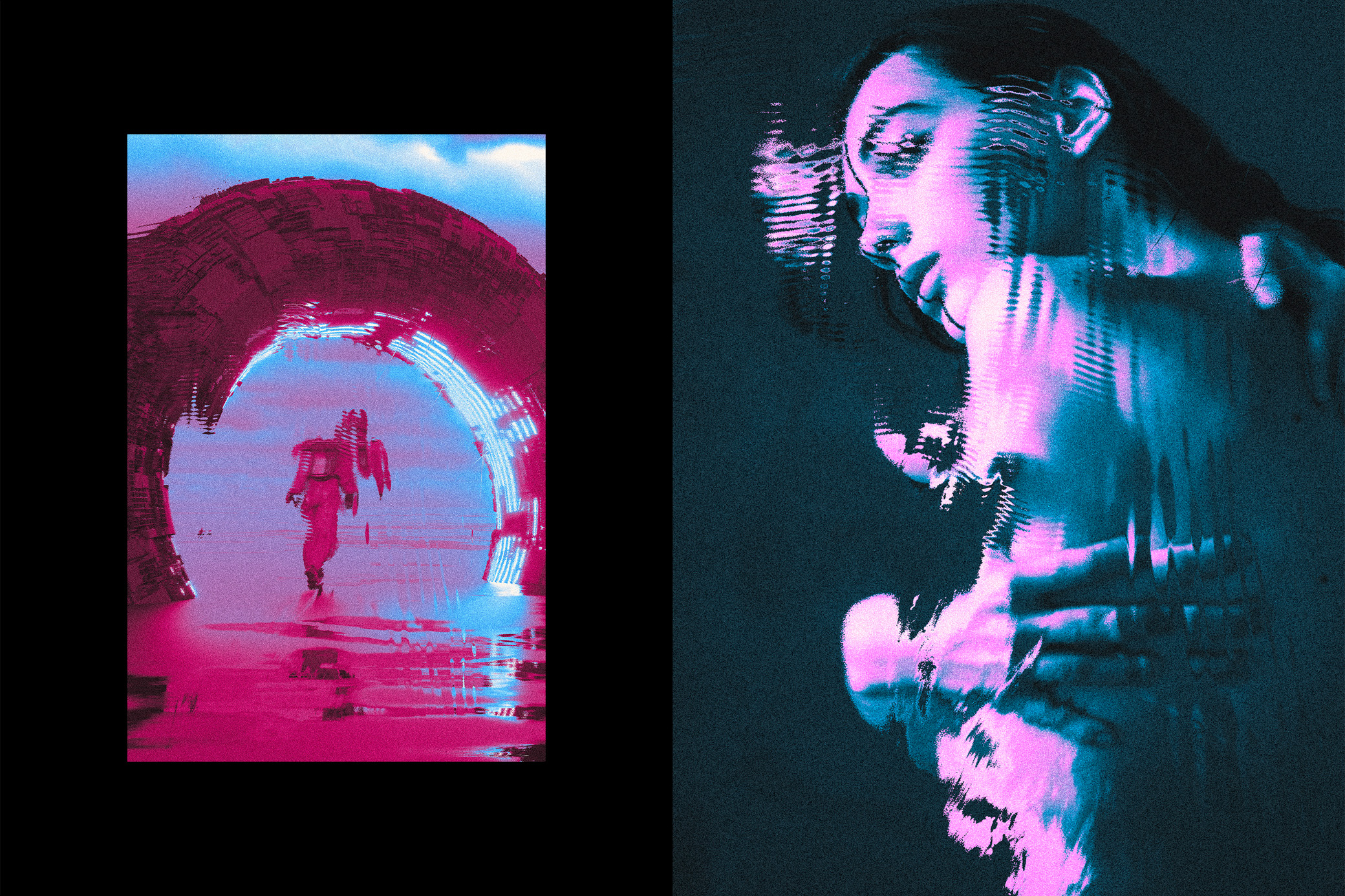 Distorted Mismatches Photo Effect