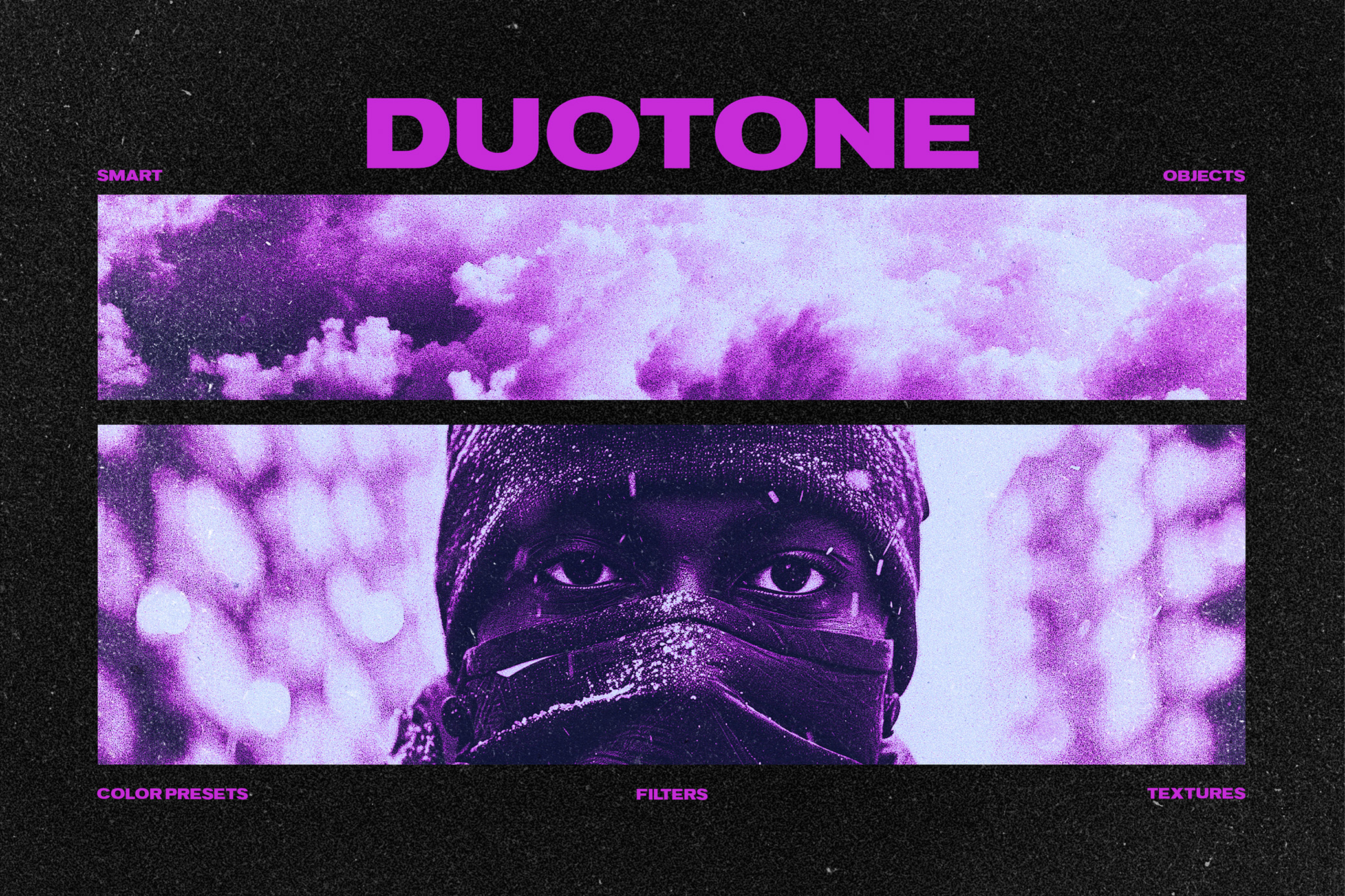 Download Retro Grainy Duotone Photo Effect