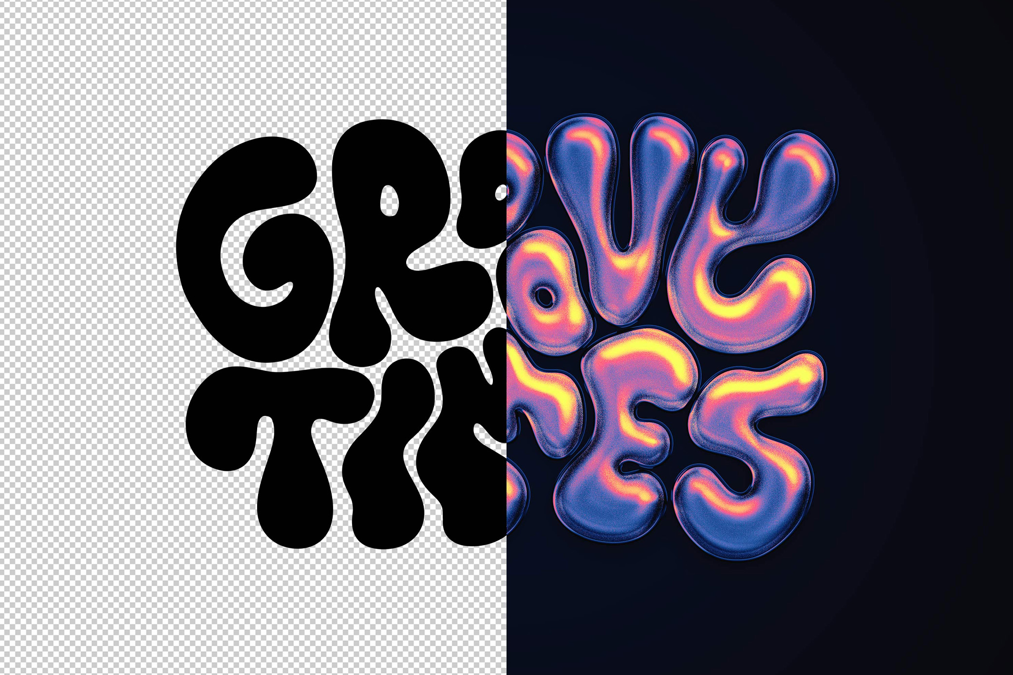 Glitter Chrome Text Effect