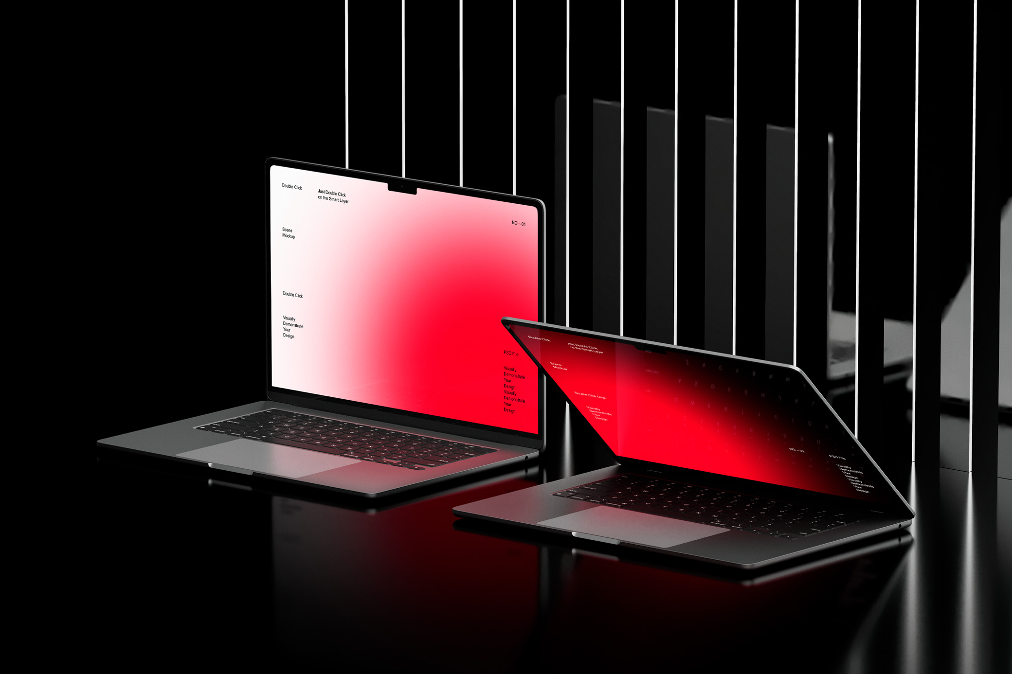 RED MacBook Air Mockup Vol.2