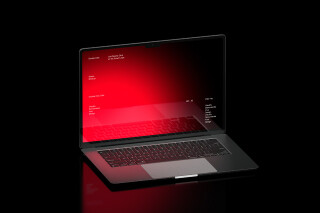 Download RED MacBook Air Mockup Vol.3