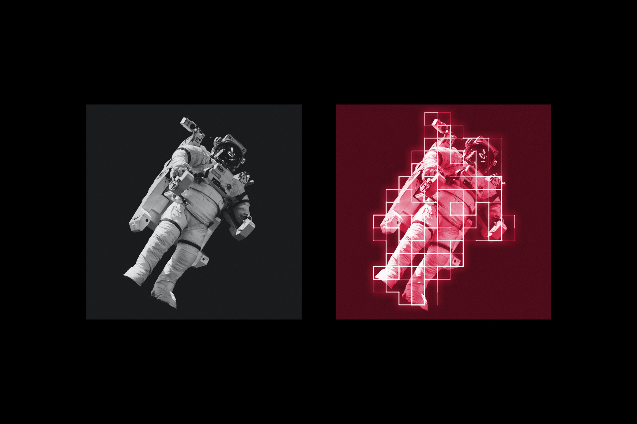 Red Sci-Fi Matrix Photo Effect