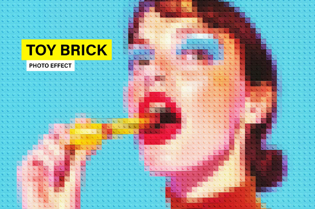 Toy Brick Photo Effect