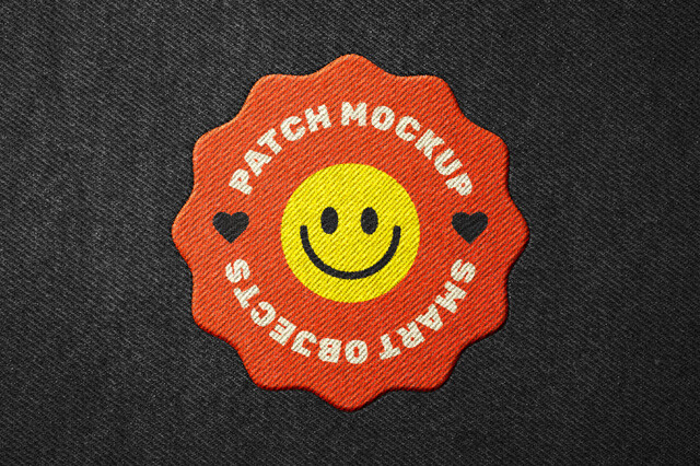 Stitching Embroidery Patch Mockup
