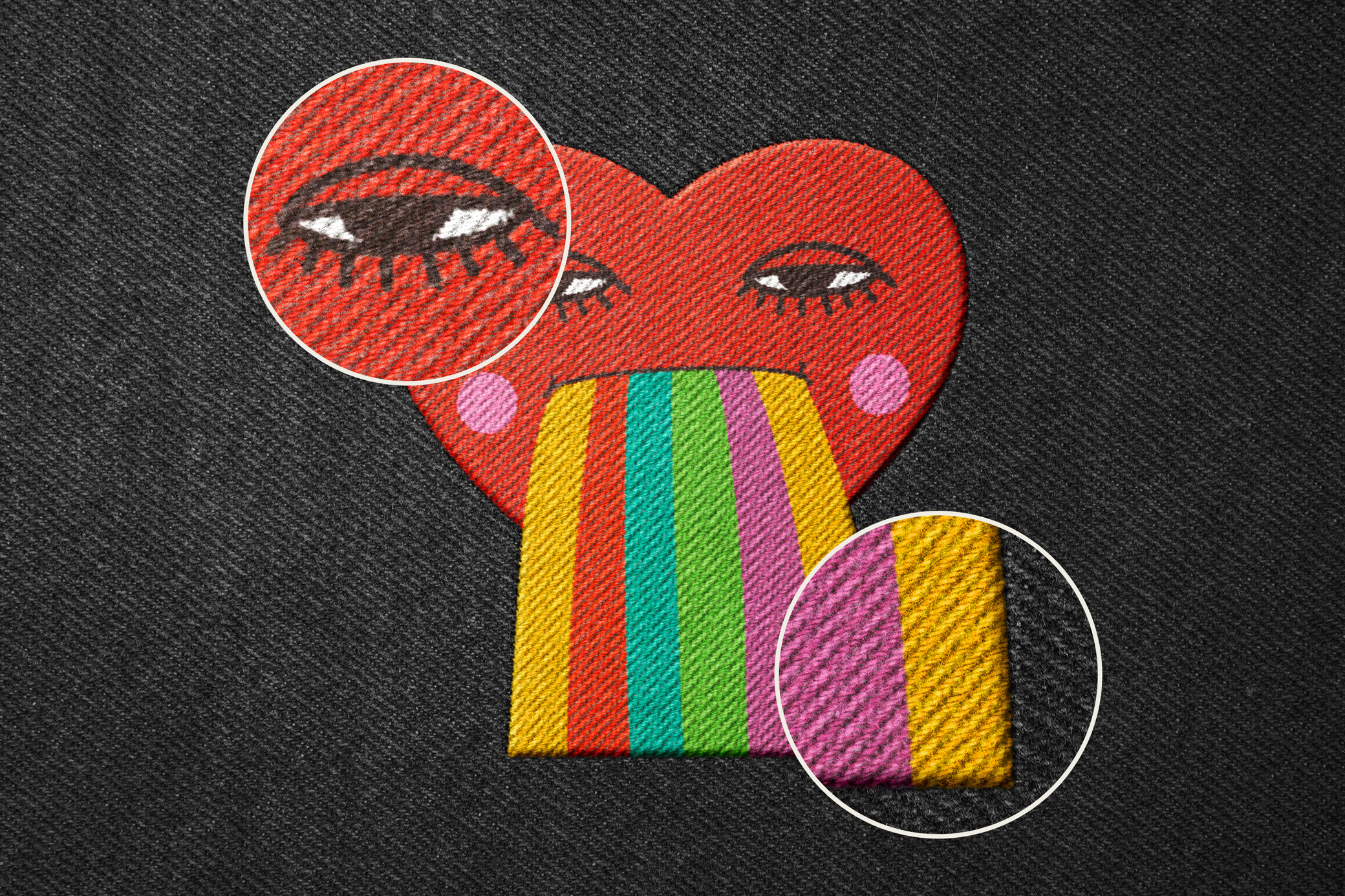 Stitching Embroidery Patch Mockup