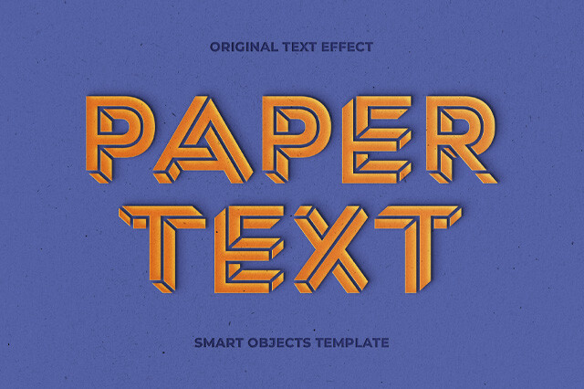 Cut Out Paper Text Effect