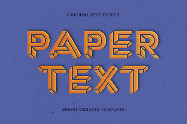 Cut Out Paper Text Effect