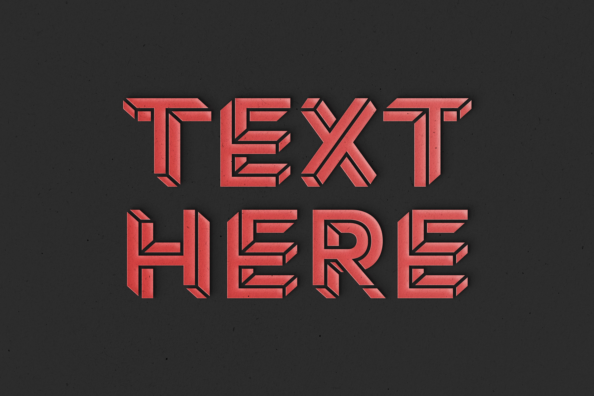 Cut Out Paper Text Effect