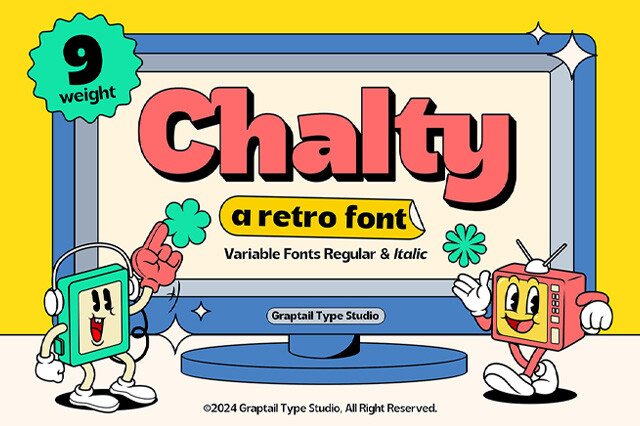 Chalty — Retro Font Family