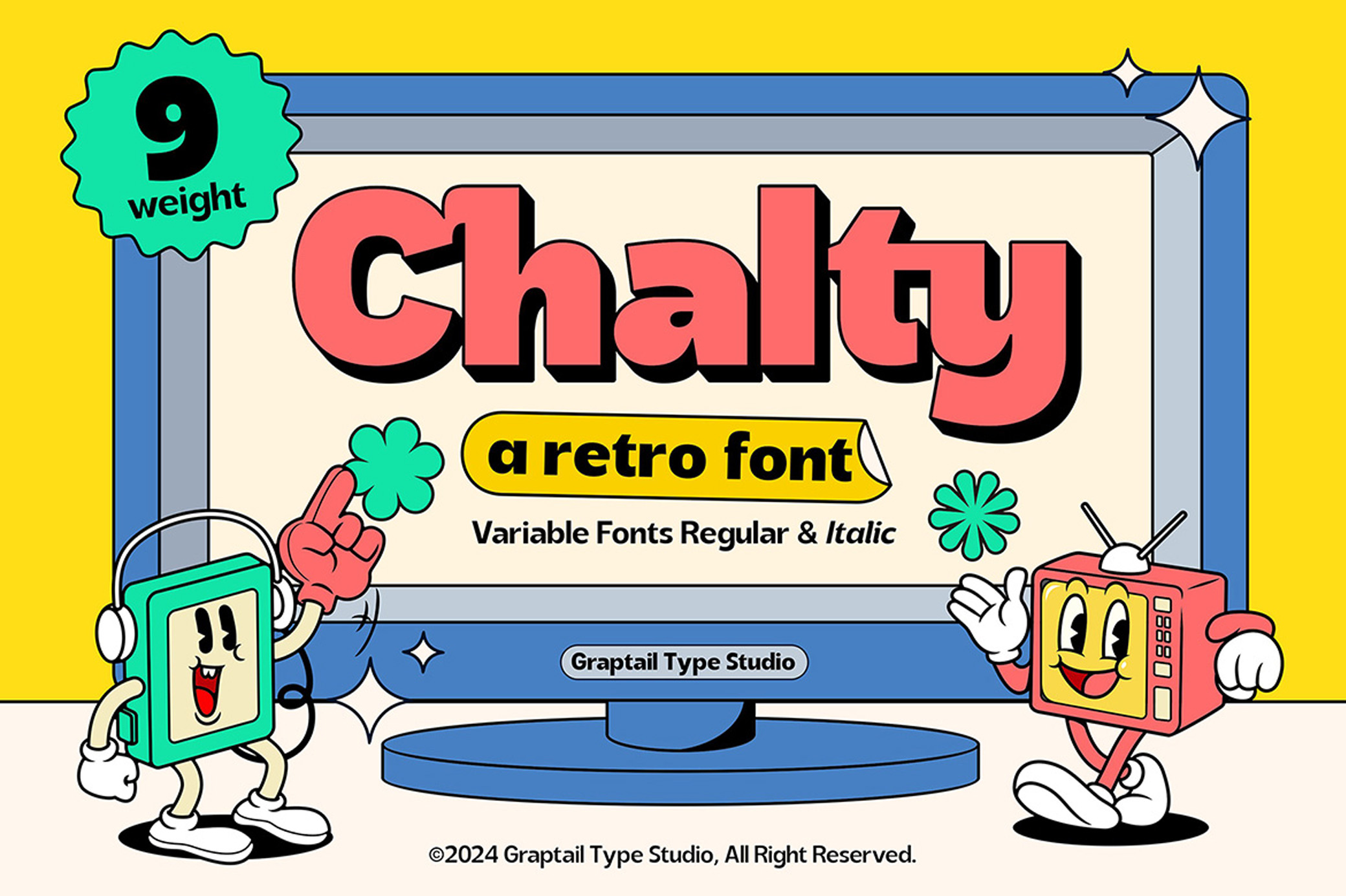 Chalty — Retro Font Family