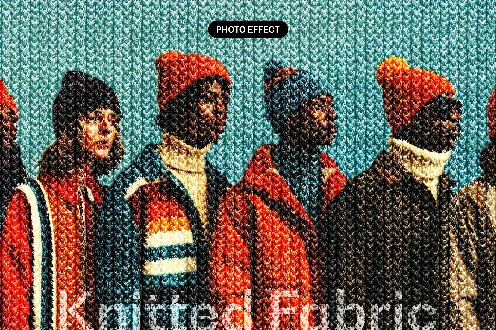 Knitted Fabric Photo Effect