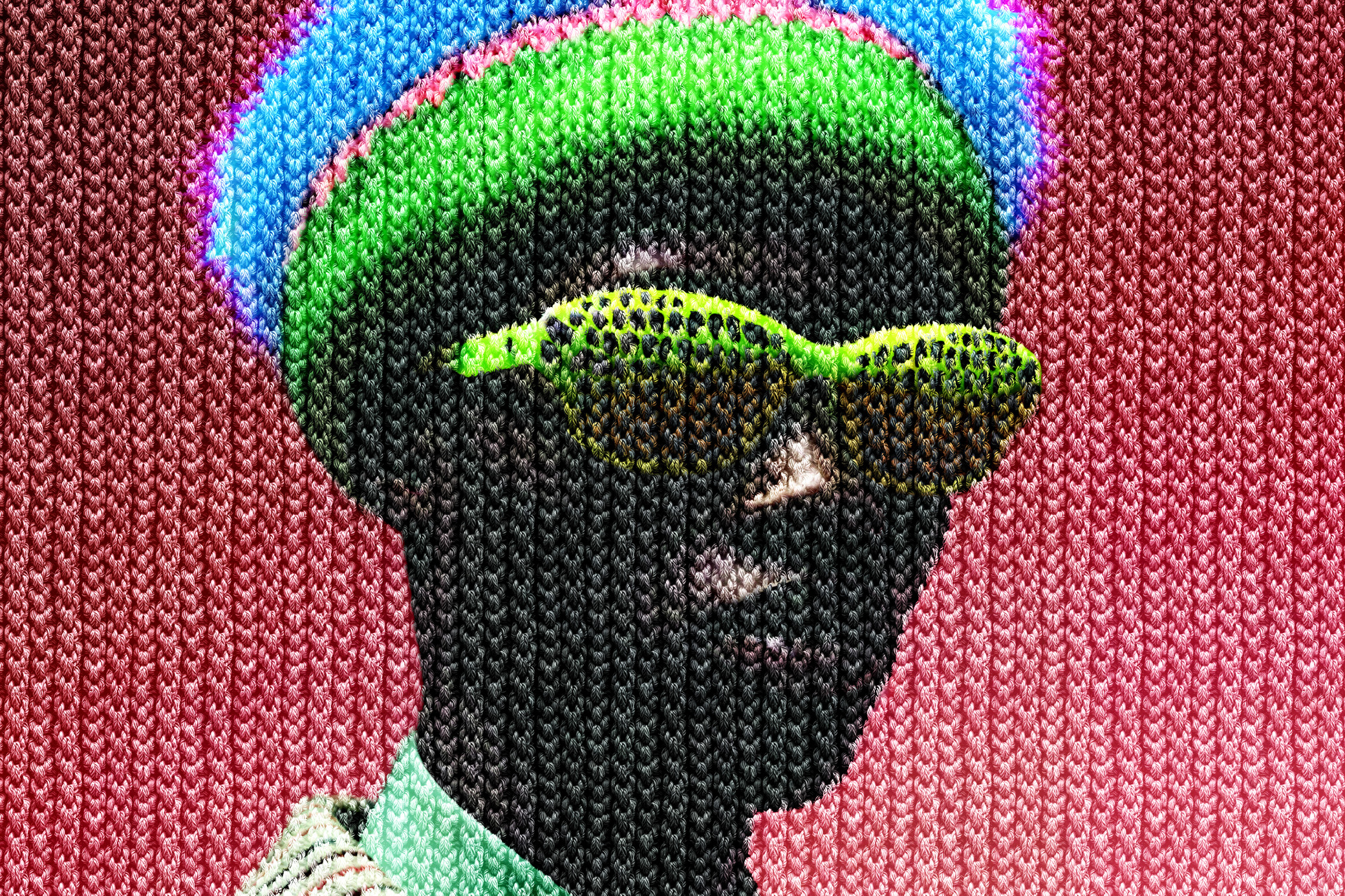 Knitted Fabric Photo Effect