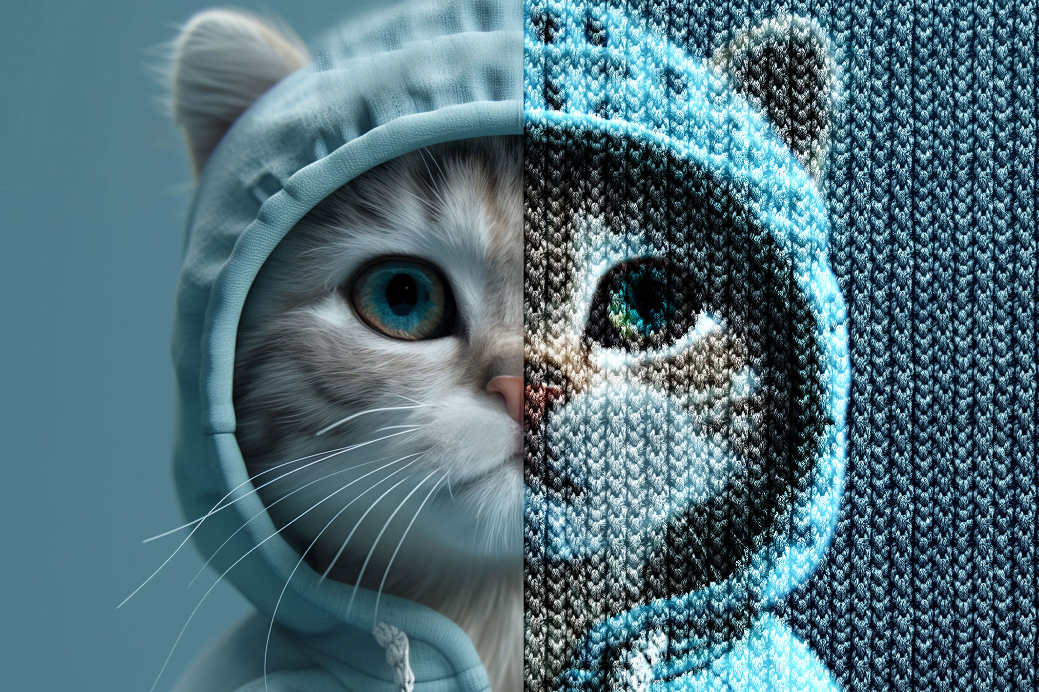 Knitted Fabric Photo Effect