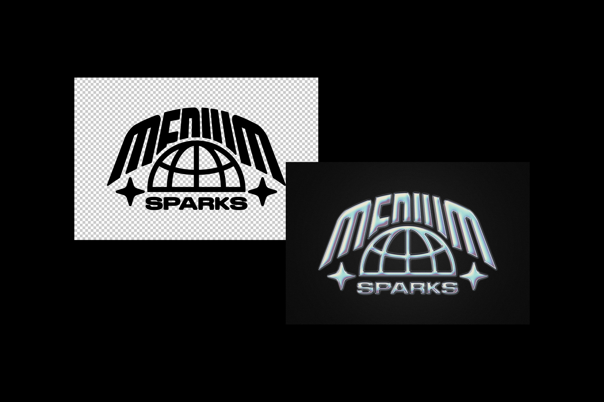 Y2K Chrome Text & Logo Effect