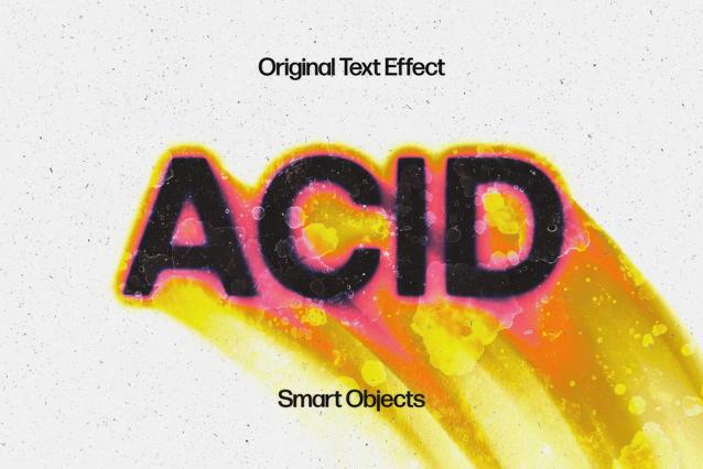 Acid Rushing Melting Text Effect
