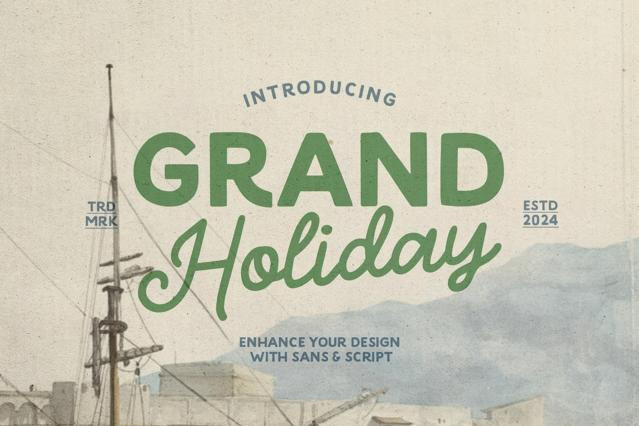 Grand Holiday — Travel Font Duo