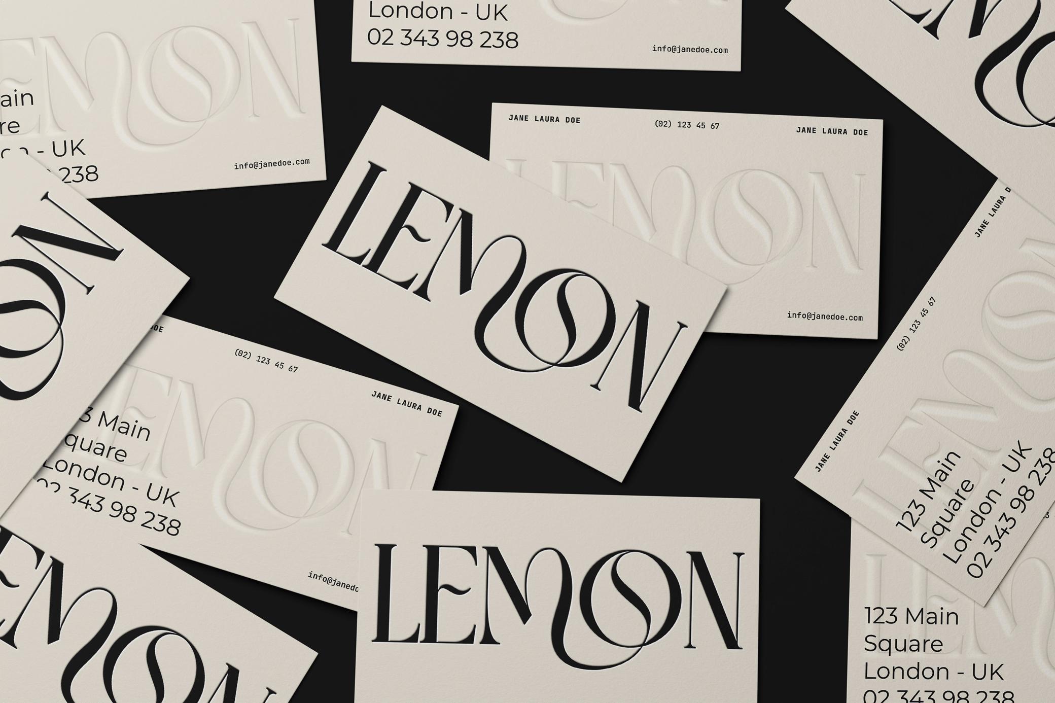 LEMON Business Card Mockup