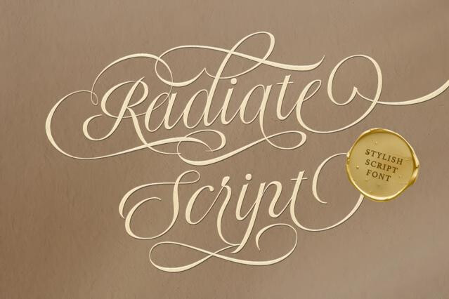 Radiate — Stylish Wedding Script