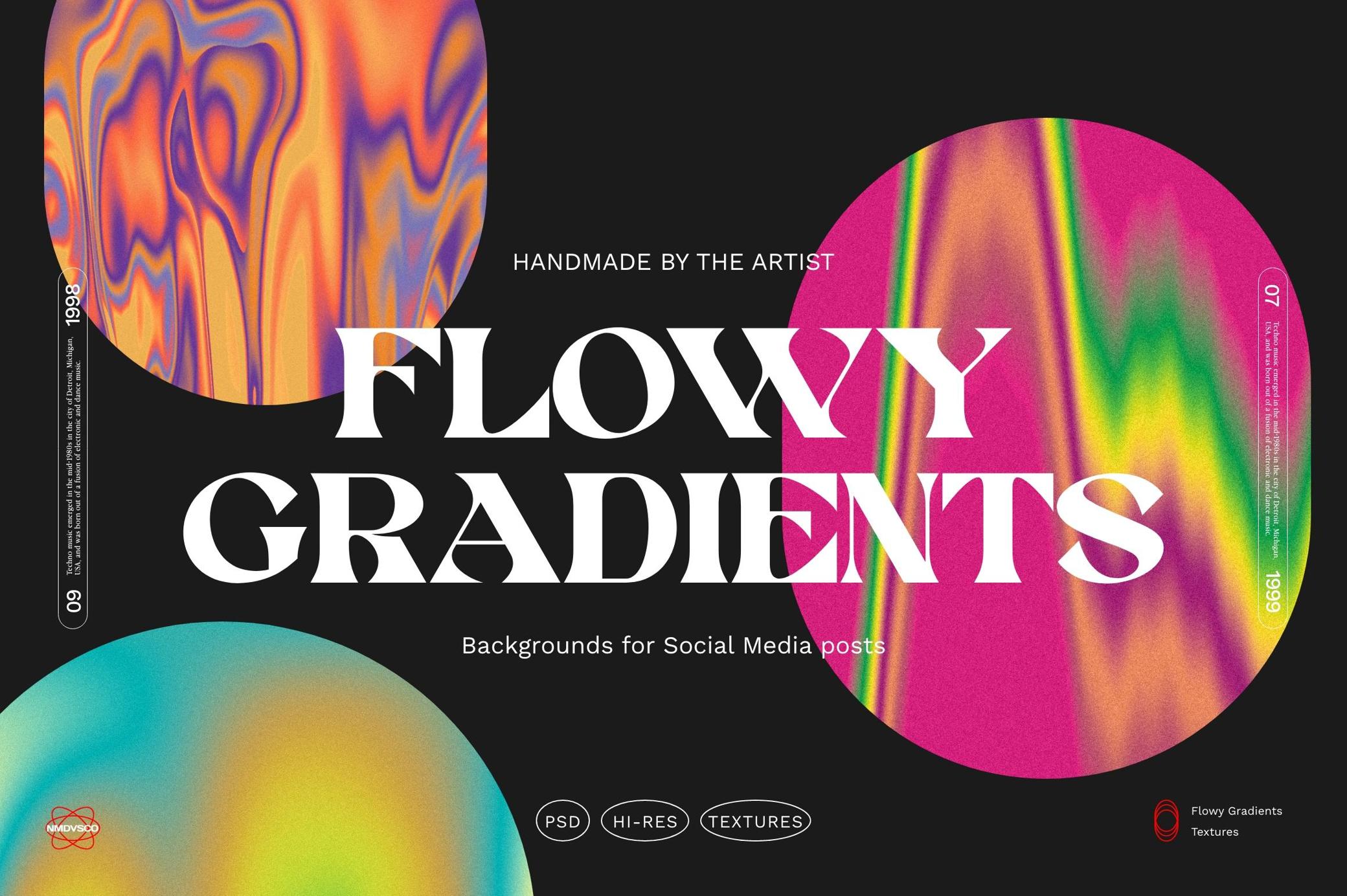 Flowy Gradients Social Media Backgrounds