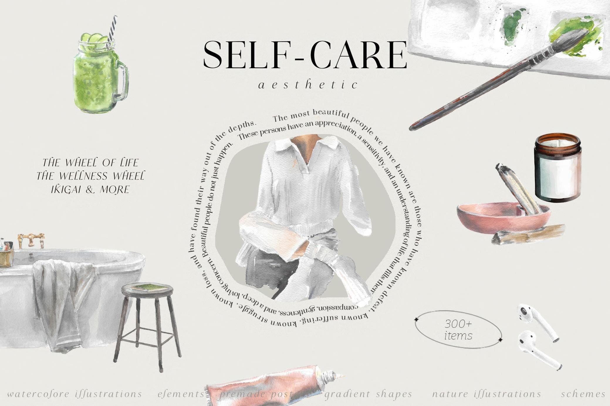 Self-Care Aesthetic — Mixed Media Collection