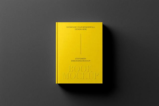 Premium Embossed Book Cover Mockup