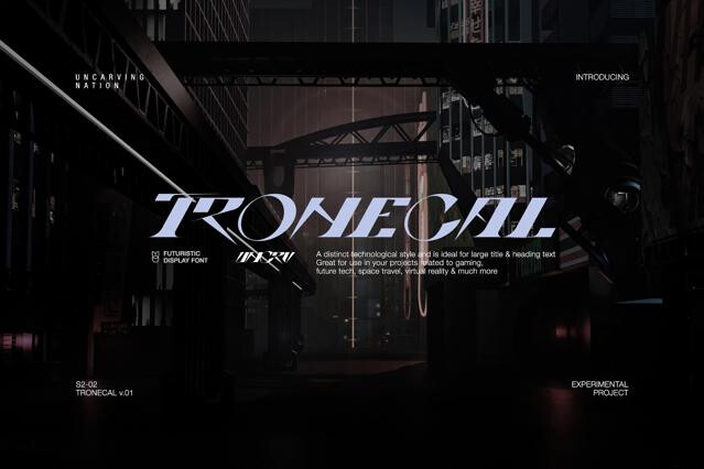 Tronecal — Display Font
