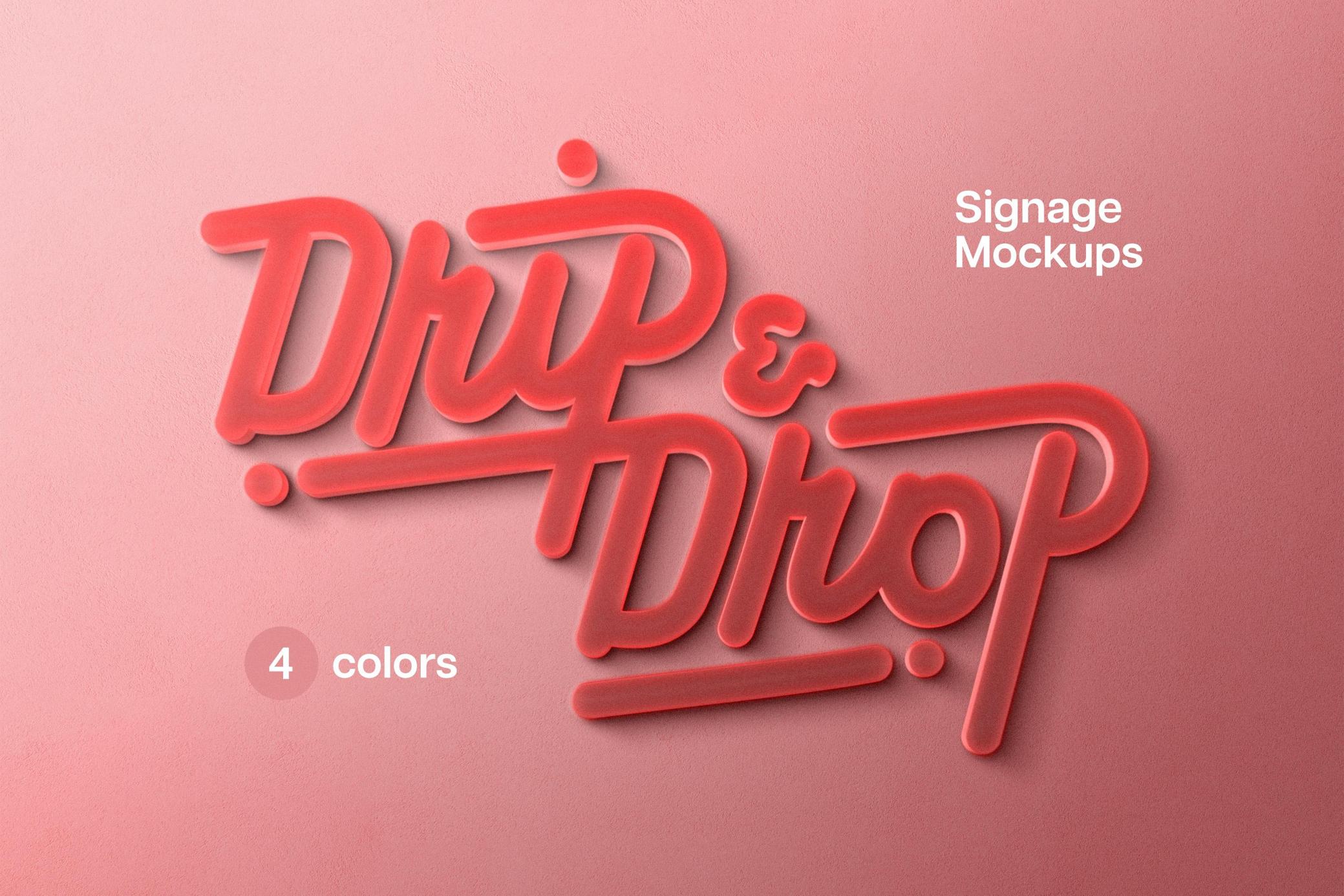 Candy 3D Sign Logo Mockups