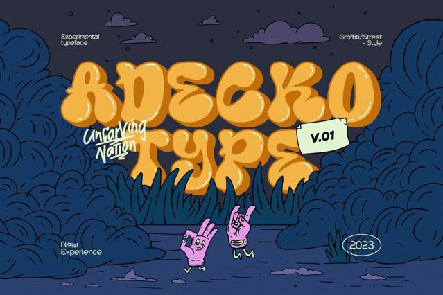 Adecko — Graffiti Display Font