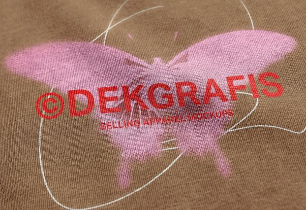 Retro-Washed T-Shirt Fabric Mockup