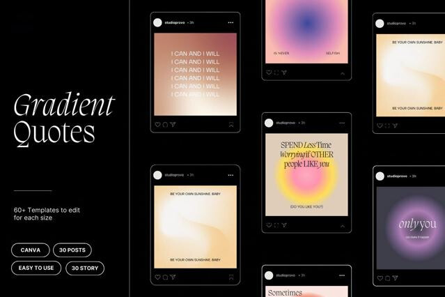 Canva Instagram Gradient Quotes