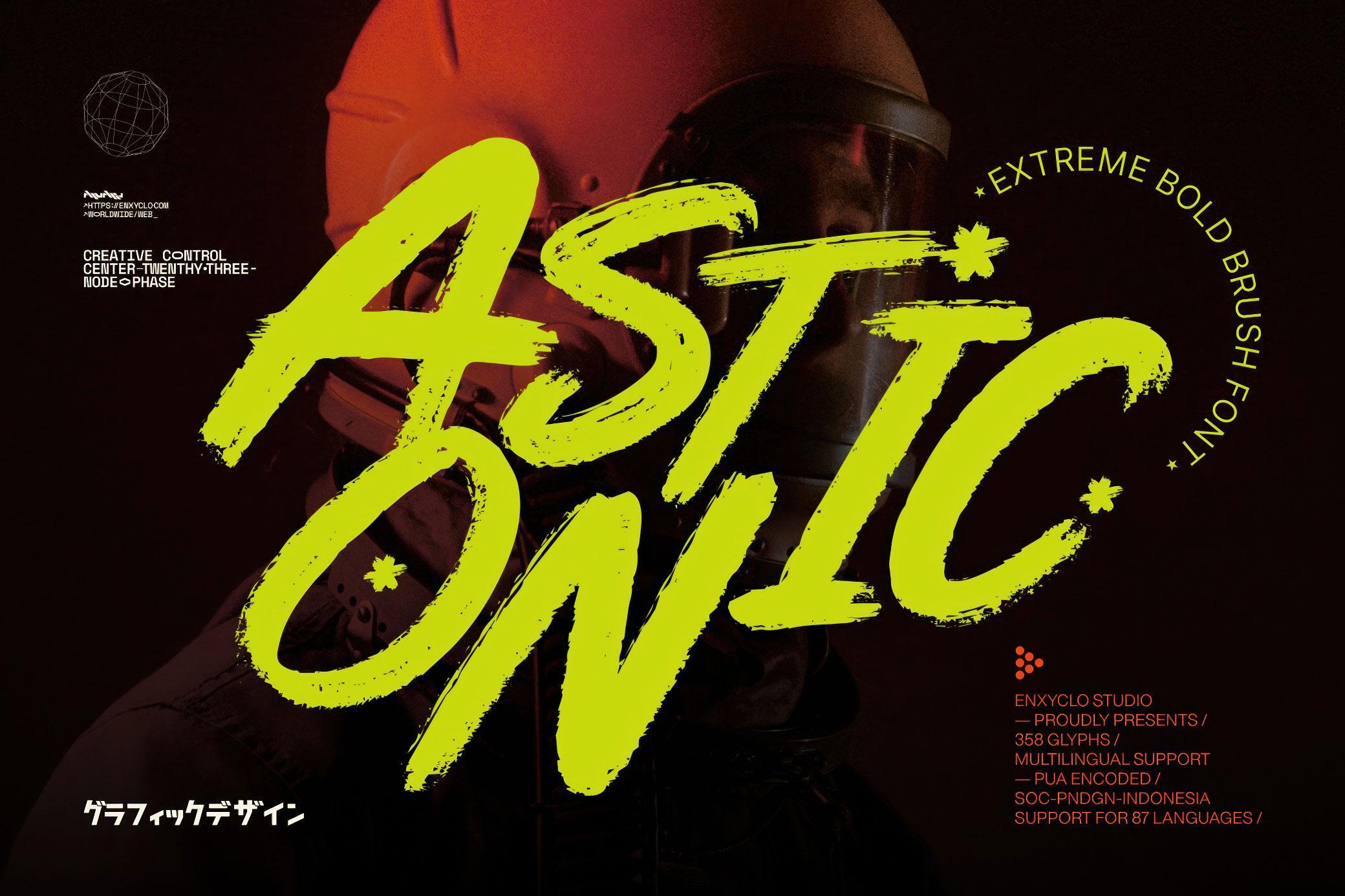 NCL ASTONIC — Bold Dry Brush Font