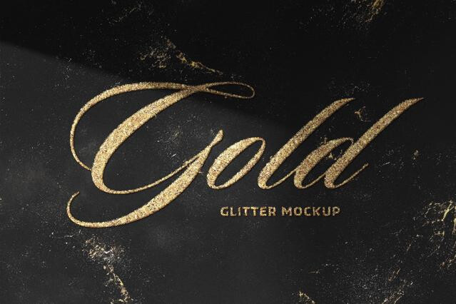 Gold Glitter Text & Logo Effect