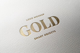 Gold Logo Mockup