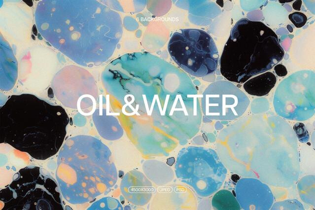 Oil & Water: Abstract Backgrounds