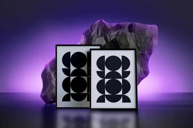 Neon Light Posters Mockup