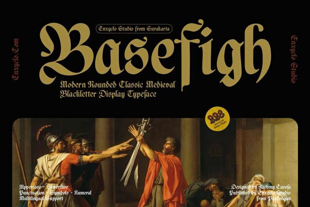 NCL Basefigh —  Rounded Blackletter Font