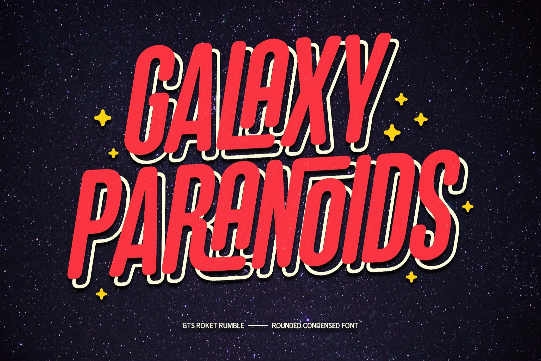 GTS Rocket Rumble — Retro Condensed Font